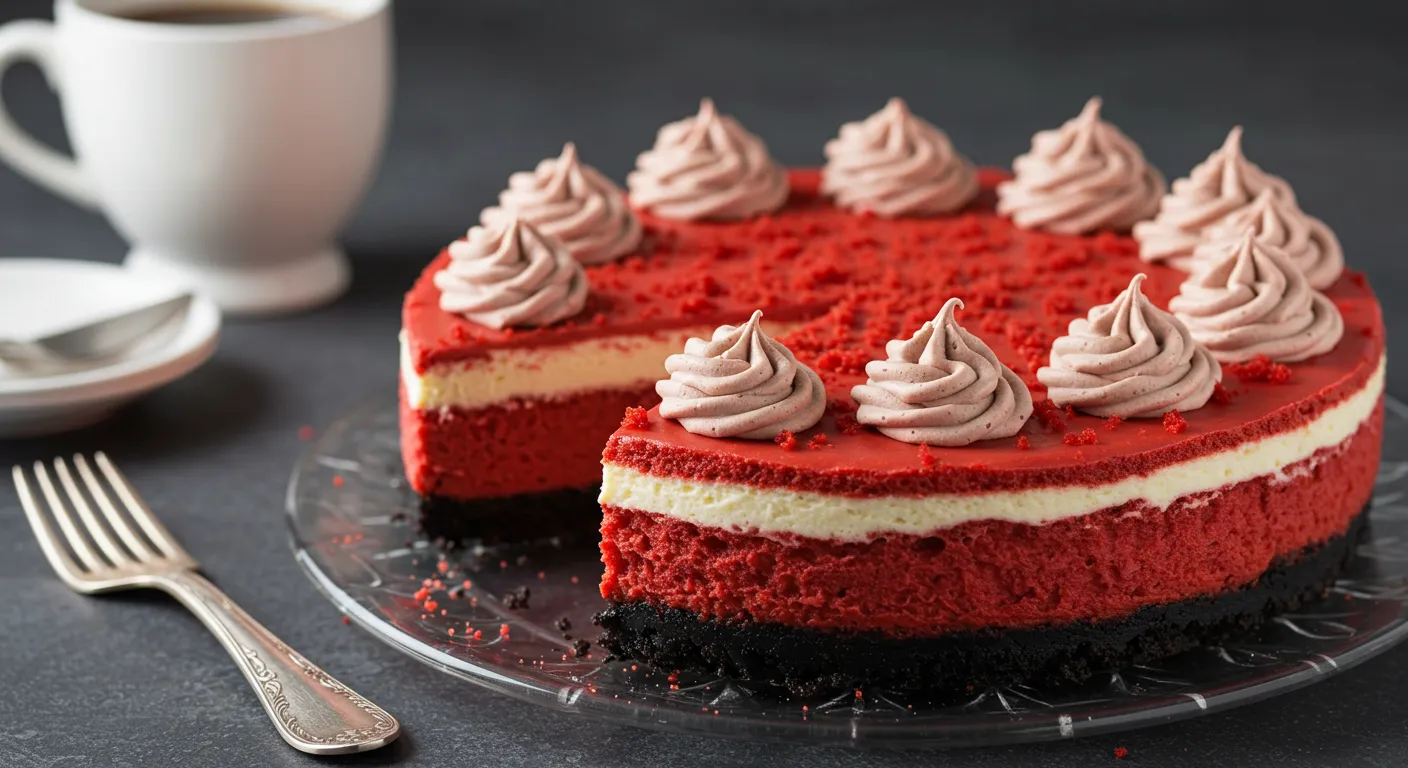 Red Velvet Oreo Cheesecake - secondary view